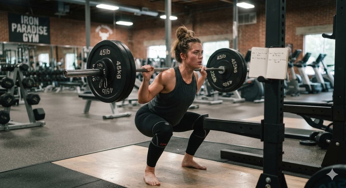 homem realizando exercício de musculação na academia